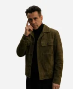 Colin Farrell Patient Zero 2026 Brown Suede Leather Jacket