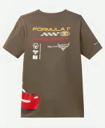 Disney and Pixar’s Cars 2026 Formula 1 Lightning McQueen Brown T-Shirt