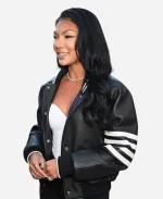 Eniko Hart New York FW 2026 Black Varsity Jacket