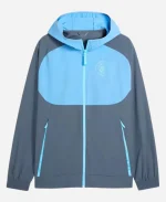  Manchester City 2026 Erling Haaland Blue Hooded Jacket
