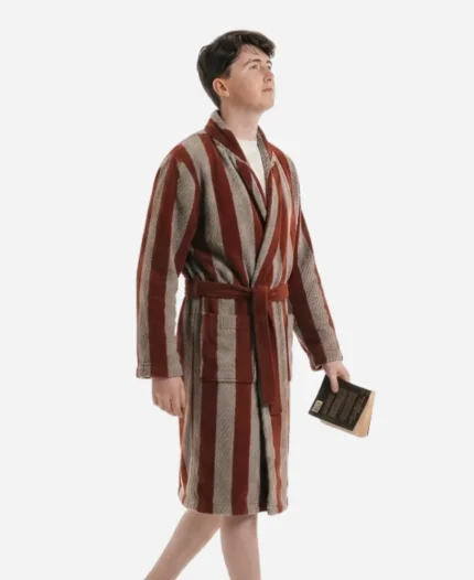 Ferris Bueller's Day Off Matthew Brod­er­ick Striped Bathrobe