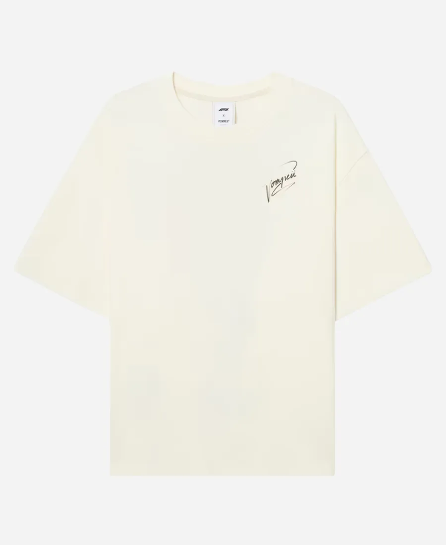 Formula 1 X Pompeii Glove Graphic T-Shirt  Pompeii x Formula 1 Glove Graphic White T-Shirt