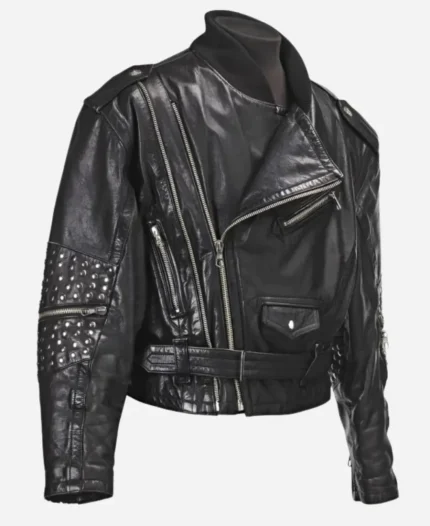 Freddie Mercury Last Performance Black Leather Biker Jacket