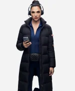 Gal Gadot The Runner 2026 Maia Marten Black Puffer Coat