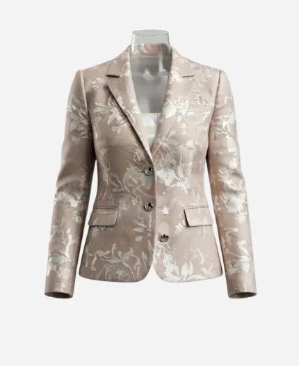 General Hospital 2026 Cynthia Watros Floral Print Jacquard Blazer