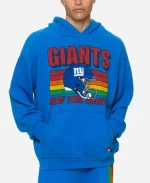 NFL New York Giants Aviator Nation Royal Relaxed Tri-Blend Hoodie