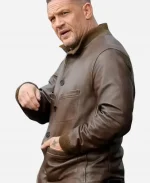 Harry Da Souza TV Series MobLand S02 Tom Hardy Brown Leather Jacket