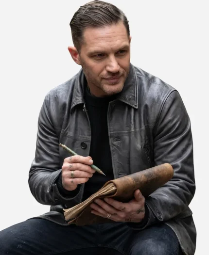 Harry Da Souza Tv Series MobLand S02 Tom Hardy Black Leather Jacket