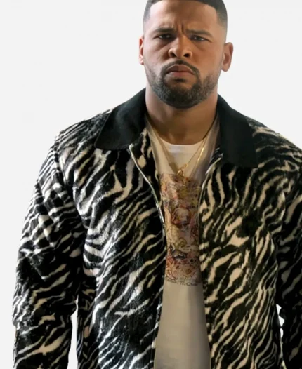 Ted Lasso S04 Kola Bokinni Black & White Zebra Print Jacket