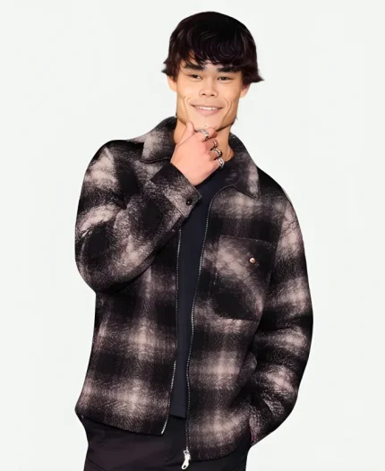 Jacob Whiteduck-Lavoie NYFW Event Plaid Jacket