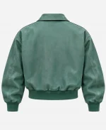 Jeong Yun-ho Milan Fashion Week Spring & Summer Green Leather Jacket