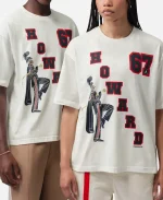 Howard University x Jordan Flight Basketball Oversized White T-Shirt