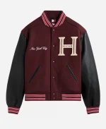 Jung Hae-in Wool Blend Varsity Jacket With Cashmere