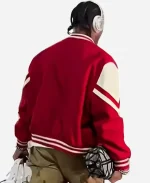Justin Jefferson Soldier 2026 Field Arrival Red & White Varsity Jacket