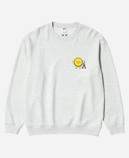 Unisex Uniqlo x KAWS Universe Graphic Light Grey Sweatshirt