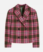 Carol’s Leanne S02 Kristen Johnston Pink & Green Plaid Blazer