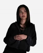 Lila Hoth Reacher Season 04 Agnez Mo Black Fleece Hooded Jacket