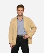 Photocall Event Douglas Booth Beige Blazer