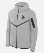 Nike Dodgers 2026 Tech Fleece Windrunner Grey Hooded Jacket