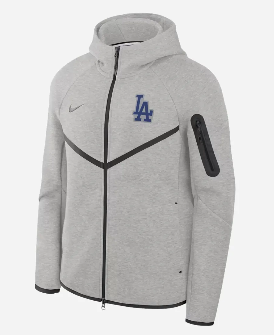 Â Los Angeles Dodgers 2026 Nike Tech Windrunner Grey Hooded Jacket Nike Dodgers 2026 Tech Fleece Windrunner Grey Hooded Jacket