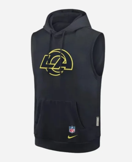 Los Angeles Rams Nike Rivalries Sideline Sleeveless Navy Blue Hoodie