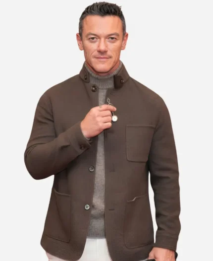 The Party Photocall Luke Evans Grey Jacket