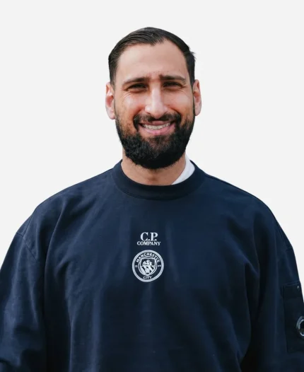 Manchester City 2026 Gianluigi Donnarumma CP Company Navy Blue Sweatshirt