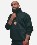 Manchester United x adidas EQT Half Zip Top Black