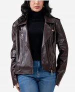 Marble Hall Murders S01 Lesley Manville Leather Jacket
