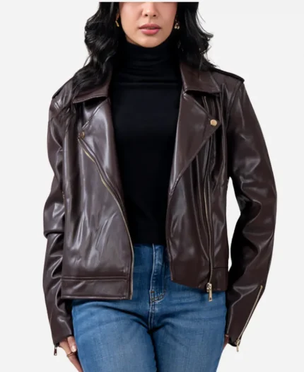 Marble Hall Murders S01 Lesley Manville Leather Jacket