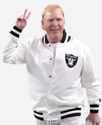 Mark Davis Preseason 2026 Raiders White Jacket