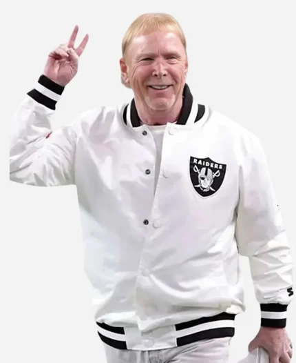 Mark Davis Preseason 2026 Raiders White Jacket