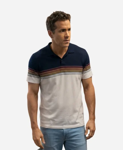 Mayday 2026 Ryan Reynolds Striped Polo T-Shirt