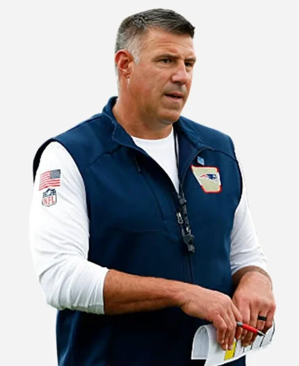 Mike Vrabel New England Patriots 2026 Head Coach Navy Blue Vest