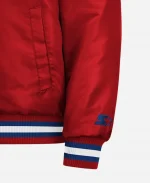 NFL Buffalo Bills 2026 Courtside Starter Satin Red Varsity Jacket