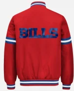 NFL Buffalo Bills Courtside Starter Satin Red Varsity Jacket