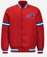 Buffalo Bills Starter Courtside Satin Red Varsity Jacket