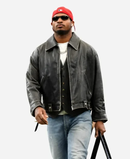 NFL Cincinnati Bengals 2026 Reliant Stadium Ja’Marr Chase Leather Jacket
