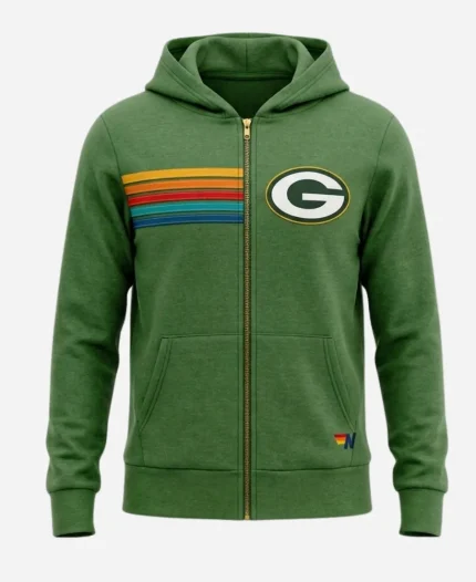 NFL Green Bay Packers 2026 Aviator Nation Tri-Blend Full-Zip Hoodie