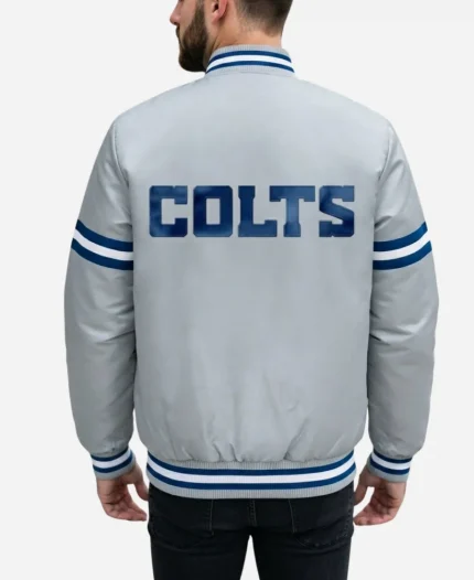 Indianapolis Colts 2026 Starter Courtside Grey Varsity Jacket