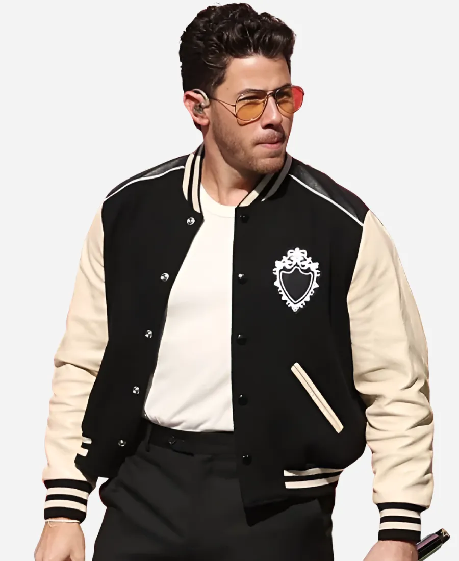 NFL Melbourne Halftime Show Jonas Brothers Jacket Jonas Brothers Black & White Jacket