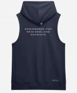 NFL New England Patriots Nike Josh McDaniels 2026 Sideline Navy Blue Sleeveless Hoodie