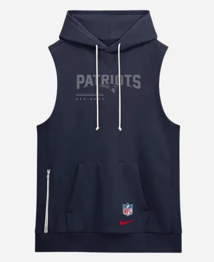 NFL New England Patriots Nike Josh McDaniels 2026 Sideline Navy Blue Hoodie