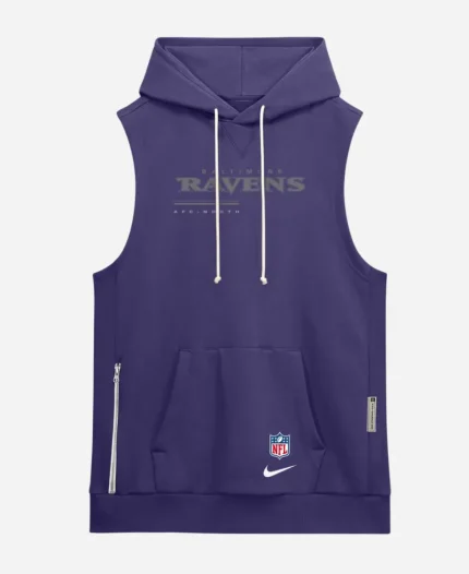 NFL Nike Baltimore Ravens 2026 Sideline Sleeveless Hoodie