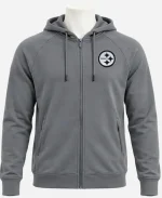 NFL Pittsburgh Steelers 2026 Joey Porter Jr Grey Hooded Jacket