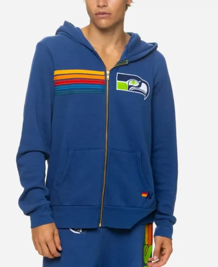 NFL Seattle Seahawks Aviator 2026 Nation College Tri-Blend Full-Zip Hoodie