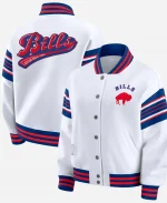 NFL Team Buffalo Bills 2026 Erin Andrews White Sweatshirt Jacket