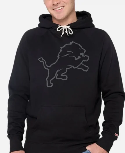 NFL Team Detroit Lions Homage ’17 Blackout Fleece Hoodie