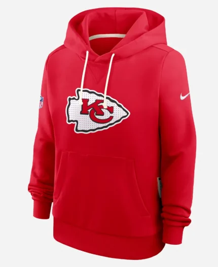 NFL Team Nike Kansas City Chiefs 2026 Sideline Red Fleece Hoodie