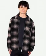 NYFW Event Jacob Whiteduck-Lavoie Plaid Jacket